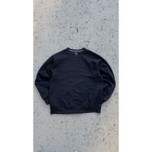 Fruit of the Loom Black Crewneck Sweatshirt Mens L Oversized Fit Fleece